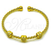 Aro Individual 07.282.0080 Oro Laminado, Diseño de Corazón y Torcido, con Blanca Micro Pave, Pulido, Tono Dorado (Thickness, One size fits all)