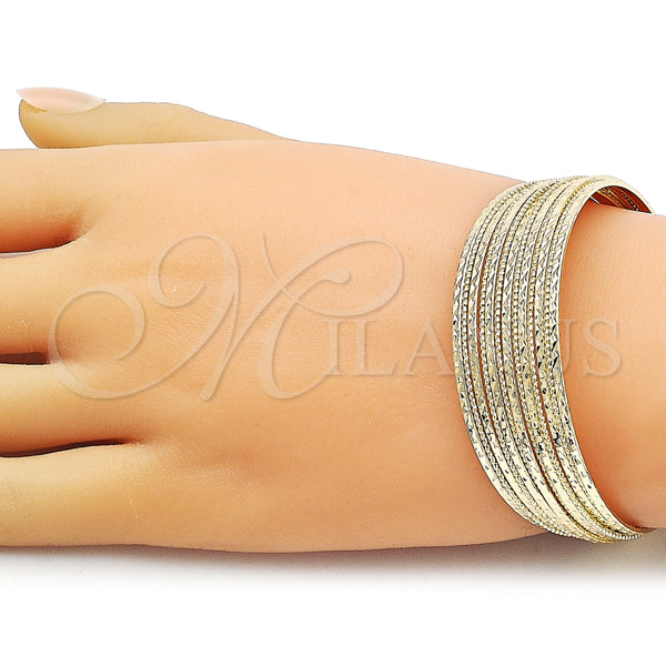 Aro Individual 07.163.0013 Oro Laminado, Diseño de Torcido, Diamantado, Tono Dorado (20 MM Thickness, One size fits all)