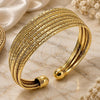 Aro Individual 07.163.0013 Oro Laminado, Diseño de Torcido, Diamantado, Tono Dorado (Grosor 20 MM, Talla Unica)
