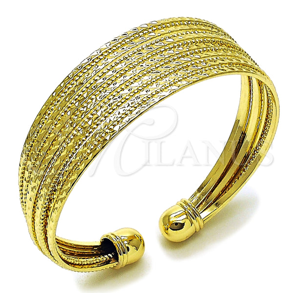 Aro Individual 07.163.0013 Oro Laminado, Diseño de Torcido, Diamantado, Tono Dorado (20 MM Thickness, One size fits all)