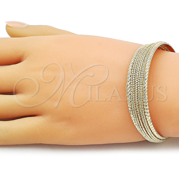 Aro Individual 07.163.0014 Oro Laminado, Diamantado, Tono Dorado (15 MM Thickness, One size fits all)