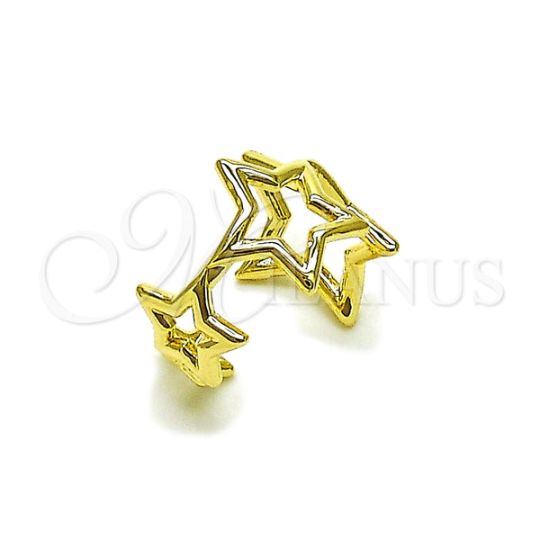 Anillo Elegante 01.163.0016 Oro Laminado, Diseño de Estrella, Pulido, Tono Dorado (One size fits all)