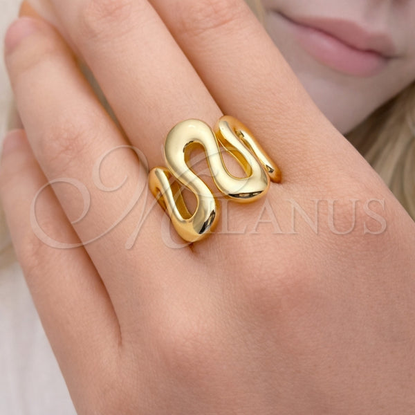 Anillo Elegante 01.163.0017 Oro Laminado, Pulido, Tono Dorado (One size fits all)