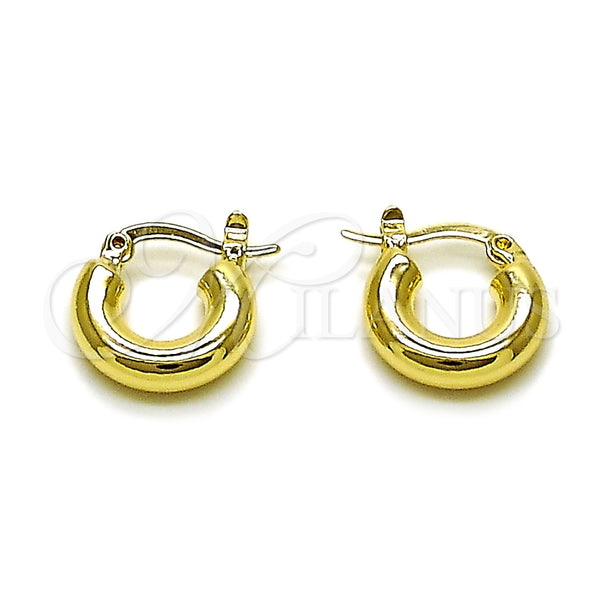 Argolla Pequeña 02.163.0412.15 Oro Laminado, Pulido, Tono Dorado