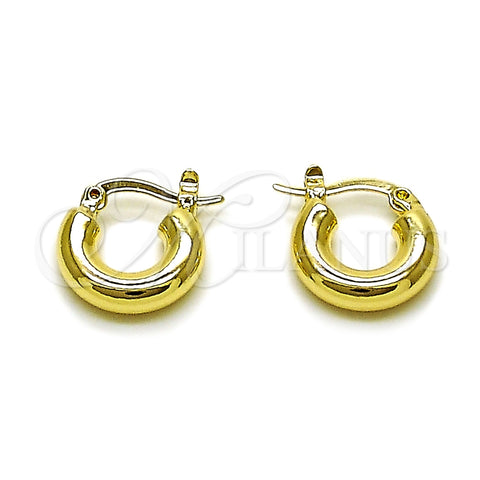 Argolla Pequeña 02.163.0412.15 Oro Laminado, Pulido, Tono Dorado