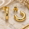 Argolla Pequeña 02.163.0413.15 Oro Laminado, Pulido, Tono Dorado