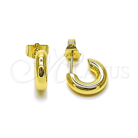 Argolla Pequeña 02.163.0413.15 Oro Laminado, Pulido, Tono Dorado