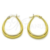 Argolla Pequeña 02.122.0092.25 Oro Laminado, Diseño de Hueco, Pulido, Tono Dorado