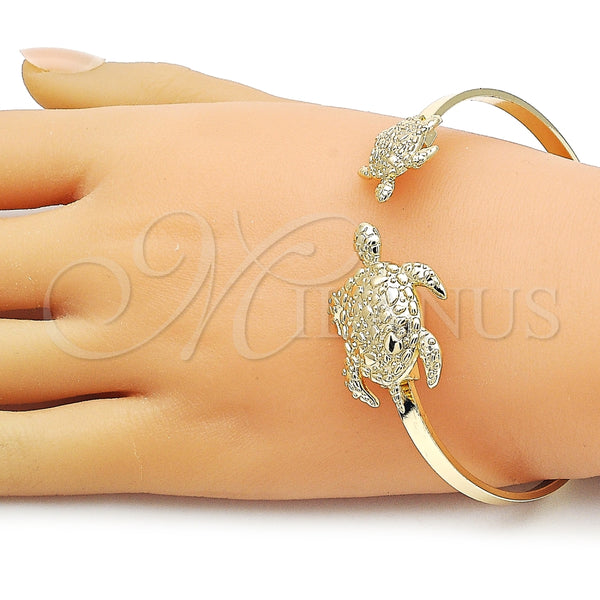 Aro Individual 07.413.0006 Oro Laminado, Diseño de Tortuga, Pulido, Tono Dorado (04 MM Thickness, One size fits all)