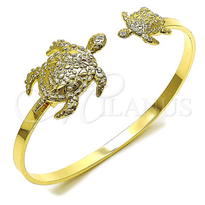 Aro Individual 07.413.0006 Oro Laminado, Diseño de Tortuga, Pulido, Tono Dorado (04 MM Thickness, One size fits all)