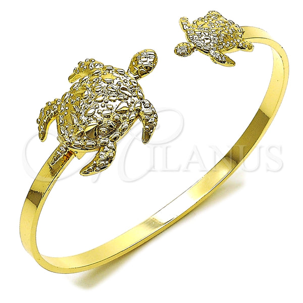 Aro Individual 07.413.0006 Oro Laminado, Diseño de Tortuga, Pulido, Tono Dorado (04 MM Thickness, One size fits all)