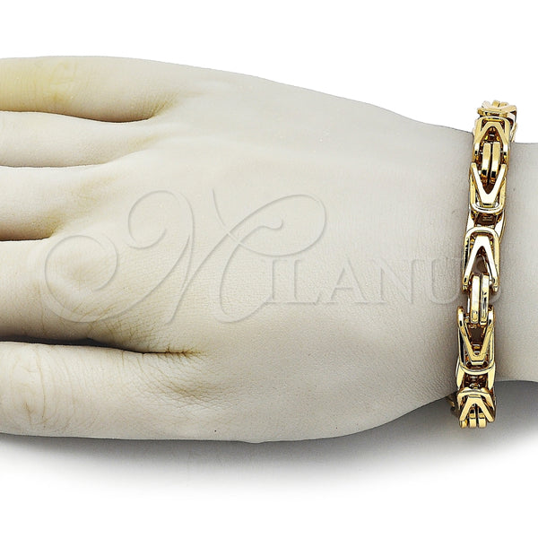 Pulsera Elegante 03.435.0011.1.09 Acero Inoxidable, Pulido, Tono Dorado (Thickness, 9 Inches Length)