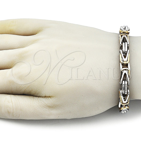 Pulsera Elegante 03.435.0011.2.09 Acero Inoxidable, Pulido, Dos Tonos (Thickness, 9 Inches Length)