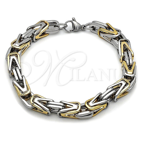 Pulsera Elegante 03.435.0011.2.09 Acero Inoxidable, Pulido, Dos Tonos (Thickness, 9 Inches Length)