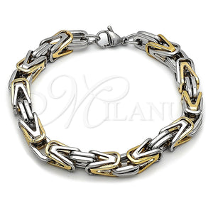 Pulsera Elegante 03.435.0011.2.09 Acero Inoxidable, Pulido, Dos Tonos (Thickness, 9 Inches Length)