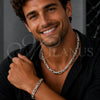 Collar y Pulsera 06.435.0007.22 Acero Inoxidable, Pulido, Tono Plateado