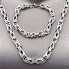 Collar y Pulsera 06.435.0007.22 Acero Inoxidable, Pulido, Tono Plateado