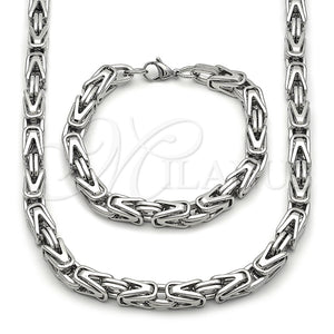 Collar y Pulsera 06.435.0007.22 Acero Inoxidable, Pulido, Tono Plateado