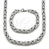 Collar y Pulsera 06.435.0007.22 Acero Inoxidable, Pulido, Tono Plateado