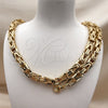 Collar y Pulsera 06.435.0007.2.22 Acero Inoxidable, Pulido, Tono Dorado