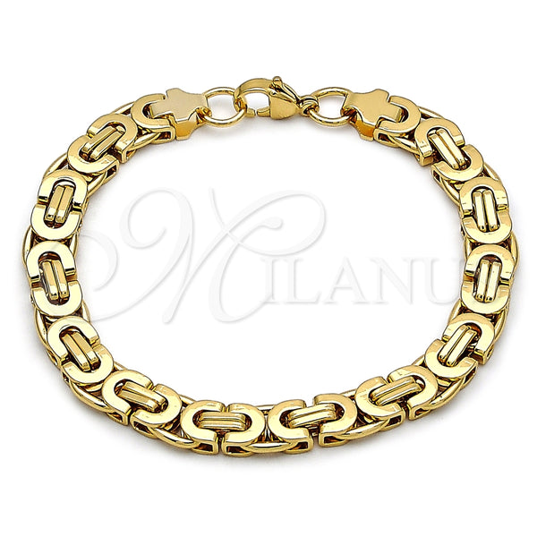 Pulsera Elegante 03.116.0044.09 Acero Inoxidable, Pulido, Tono Dorado (09 MM Thickness, 9 Inches Length)