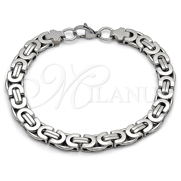 Pulsera Elegante 03.116.0044.3.09 Acero Inoxidable, Pulido, Tono Plateado (09 MM Thickness, 9 Inches Length)
