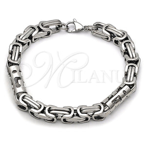 Pulsera Elegante 03.116.0046.09 Acero Inoxidable, Pulido, Tono Plateado (Thickness, 9 Inches Length)