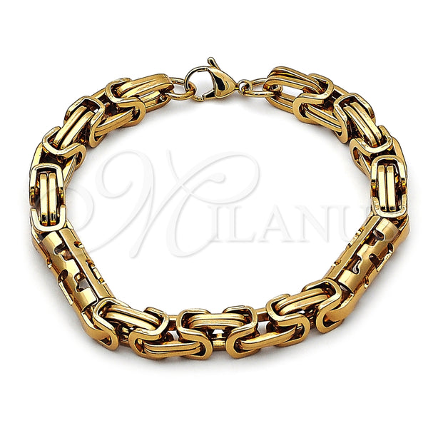 Pulsera Elegante 03.116.0046.1.09 Acero Inoxidable, Pulido, Tono Dorado (Thickness, 9 Inches Length)
