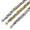 Pulsera Elegante 03.116.0046.1.09 Acero Inoxidable, Pulido, Tono Dorado (Thickness, 9 Inches Length)