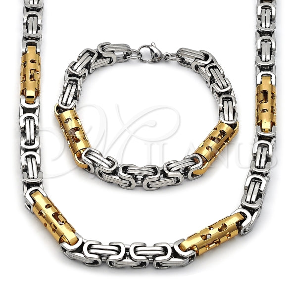 Collar y Pulso 06.116.0067.2.22 Acero Inoxidable, Pulido, Dos Tonos