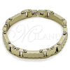 Pulsera Solida 03.116.0050.09 Acero Inoxidable, Pulido, Tono Plateado (Thickness, 9 Inches Length)