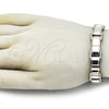 Pulsera Solida 03.116.0053.09 Acero Inoxidable, Pulido, Dos Tonos (Thickness, 9 Inches Length)