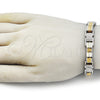 Pulsera Solida 03.116.0054.09 Acero Inoxidable, Pulido, Dos Tonos (Thickness, 9 Inches Length)