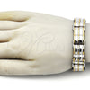 Pulsera Solida 03.116.0058.09 Acero Inoxidable, Pulido, Dos Tonos (Thickness, 22 Inches Length)