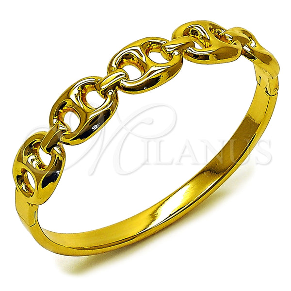 Aro Individual 07.116.0002.1.05 Acero Inoxidable, Diseño de Puff Mariner, Pulido, Tono Dorado (Grosor 12.5 MM, Talla 5 (2,50 de Diámetro))