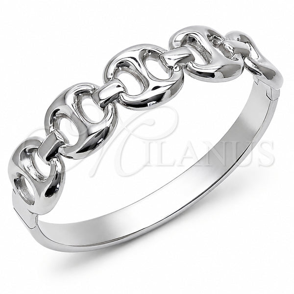 Aro Individual 07.116.0003.05 Acero Inoxidable, Diseño de Puff Mariner, Pulido, Tono Plateado (Thickness, Size 5 (2.50 Diameter))