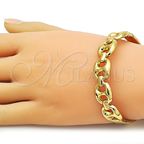 Aro Individual 07.116.0003.1.05 Acero Inoxidable, Diseño de Puff Mariner, Pulido, Tono Dorado (Thickness, Size 5 (2.50 Diameter))