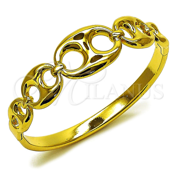 Aro Individual 07.116.0004.1.05 Acero Inoxidable, Diseño de Puff Mariner, Pulido, Tono Dorado (18 MM Thickness, Size 5 (2.50 Diameter))