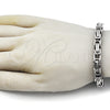 Pulsera Elegante 03.116.0030.2.09 Acero Inoxidable, Pulido, Tono Plateado (Thickness, 9 Inches Length)