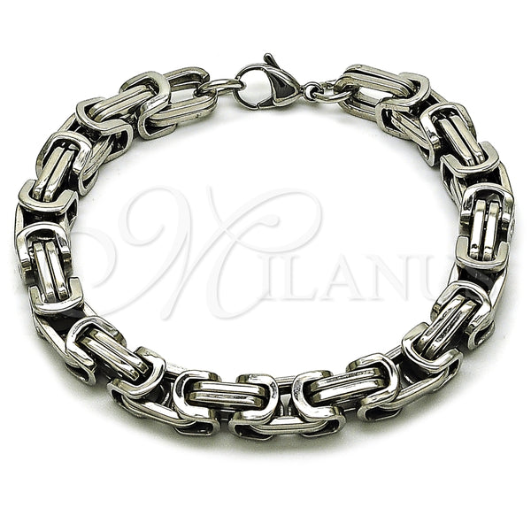Pulsera Elegante 03.116.0030.2.09 Acero Inoxidable, Pulido, Tono Plateado (Thickness, 9 Inches Length)