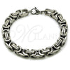 Pulsera Elegante 03.116.0030.2.09 Acero Inoxidable, Pulido, Tono Plateado (Thickness, 9 Inches Length)