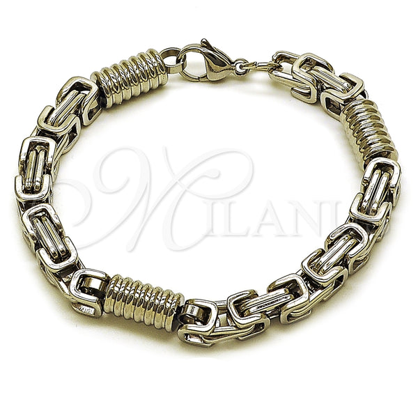Pulsera Elegante 03.115.0020.09 Acero Inoxidable, Pulido, Tono Plateado (Thickness, 9 Inches Length)