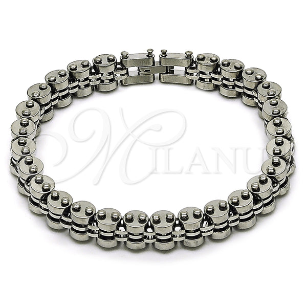 Pulsera Elegante 03.115.0025.09 Acero Inoxidable, Pulido, Tono Plateado (Thickness, 9 Inches Length)