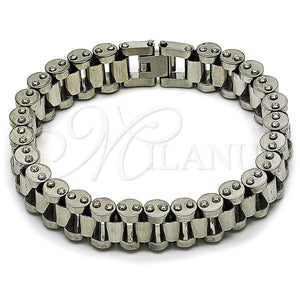 Pulsera Elegante 03.115.0026.09 Acero Inoxidable, Pulido, Tono Plateado (14 MM Thickness, 9 Inches Length)
