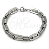 Pulsera Solida 03.363.0001.09 Acero Inoxidable, Pulido, Tono Plateado (Thickness, 9 Inches Length)