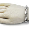 Pulsera Elegante 03.363.0002.09 Acero Inoxidable, Pulido, Tono Plateado (Thickness, 9 Inches Length)