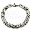 Pulsera Elegante 03.363.0003.09 Acero Inoxidable, Pulido, Tono Plateado (Thickness, 9 Inches Length)