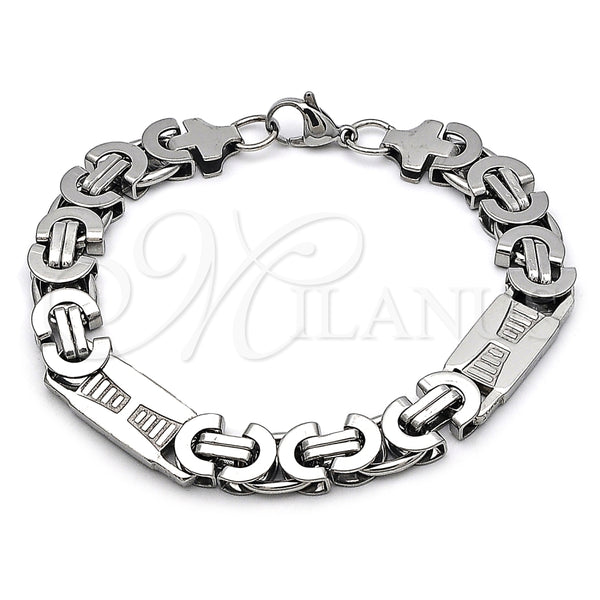 Pulsera Elegante 03.363.0004.09 Acero Inoxidable, Pulido, Tono Plateado (11 MM Thickness, 9 Inches Length)