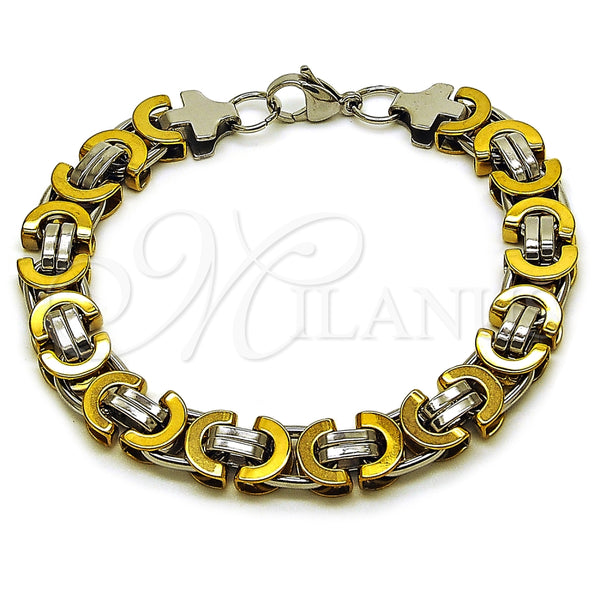 Pulsera Elegante 03.363.0006.09 Acero Inoxidable, Pulido, Dos Tonos (Thickness, 9 Inches Length)