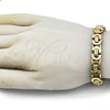 Pulsera Elegante 03.363.0006.1.09 Acero Inoxidable, Pulido, Tono Dorado (Thickness, 9 Inches Length)